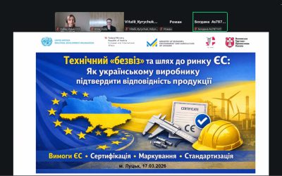 Ми провели воркшоп «Технічний “безвіз” та шлях до ринку ЄС: як українському виробнику підтвердити відповідність промислової продукції»